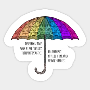 Rainbow Umbrella Sticker